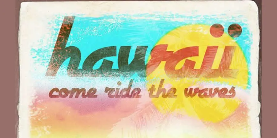 Photoshop Poster Tutorial Abgenutzte Vintage-Strandwerbung Photoshop Tutorials