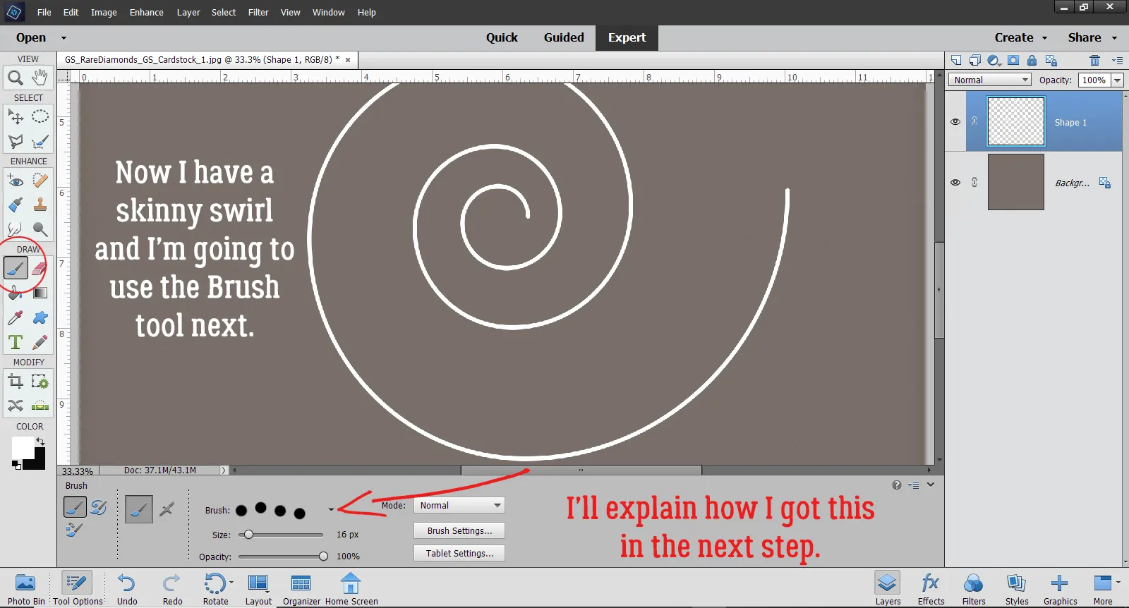 Pinselwerkzeug und Einstellungen
