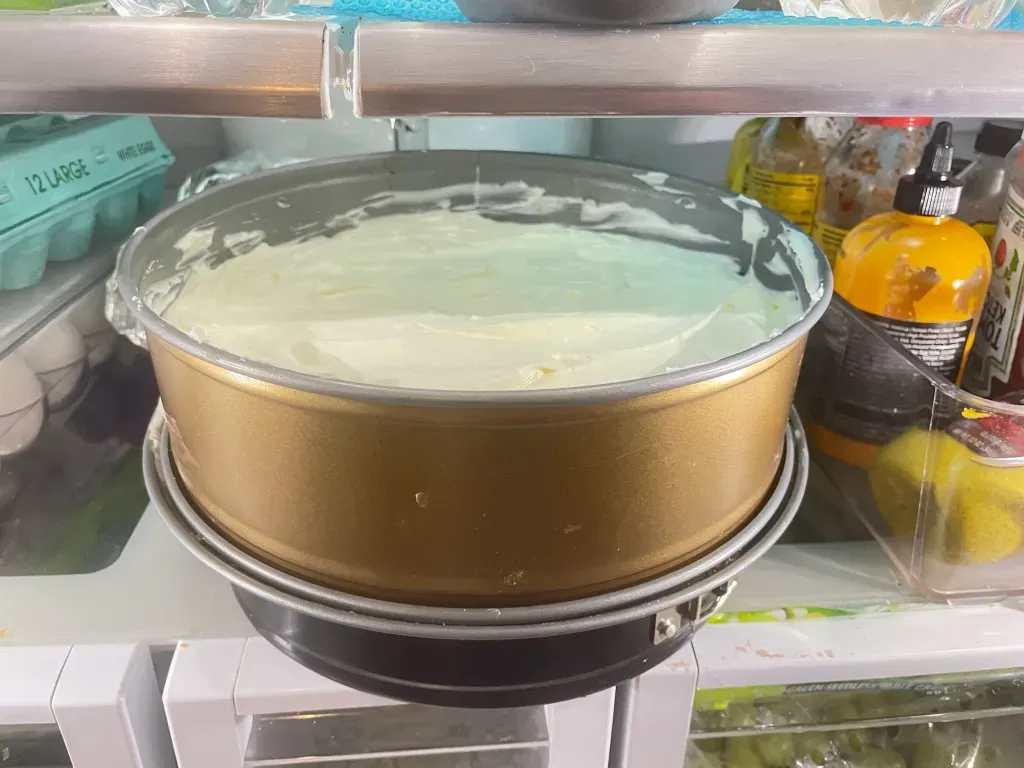 Refrigerate cake with cream for at least 2 hrs before serving