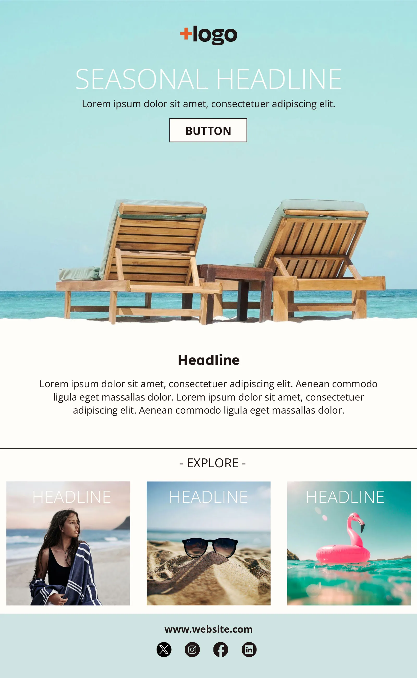 Saisonale/Feiertags-Newsletter Vorlage