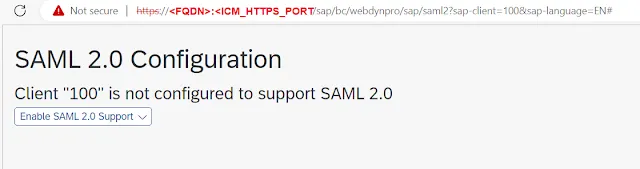 SAML2 Konfiguration Schritt 1