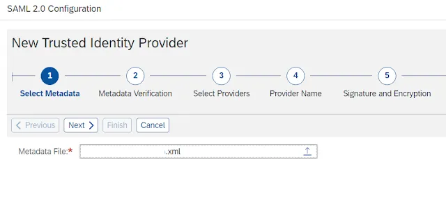 SAML2 Konfiguration Schritt 11