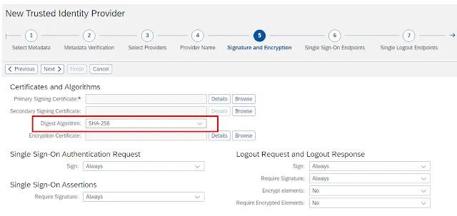 SAML2 Konfiguration Schritt 13