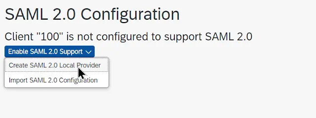SAML2 Konfiguration Schritt 2