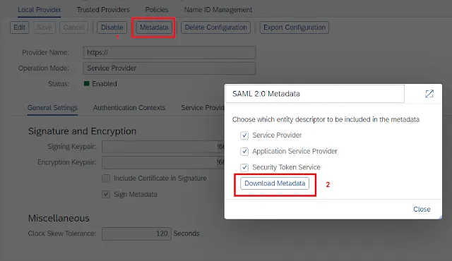 SAML2 Konfiguration Schritt 6