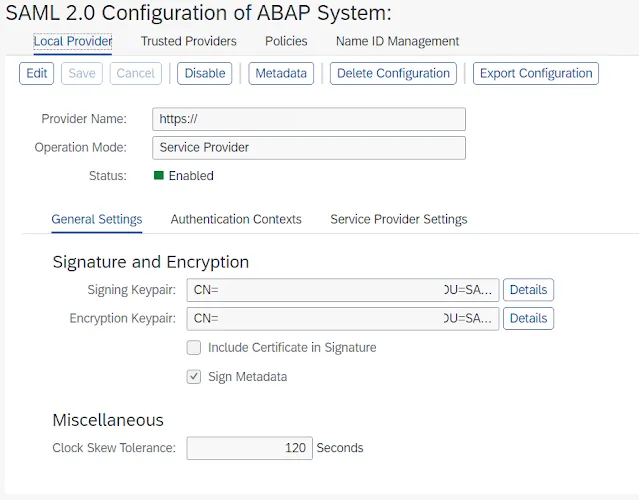 SAML2 Konfiguration Schritt 9