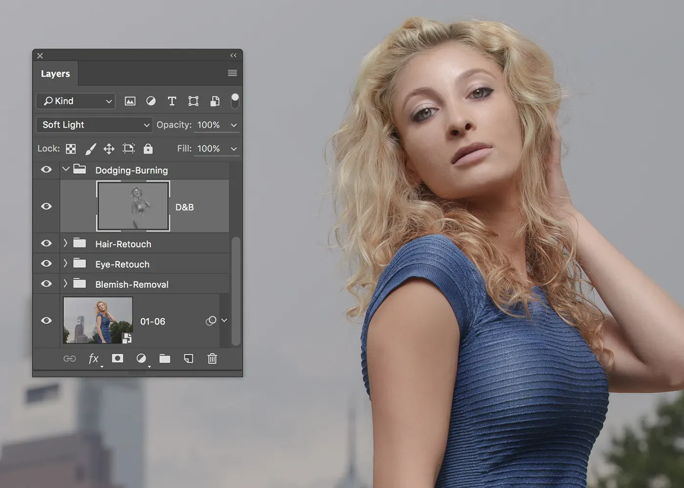 Schnelle Abwedeln und Nachbelichten Technik