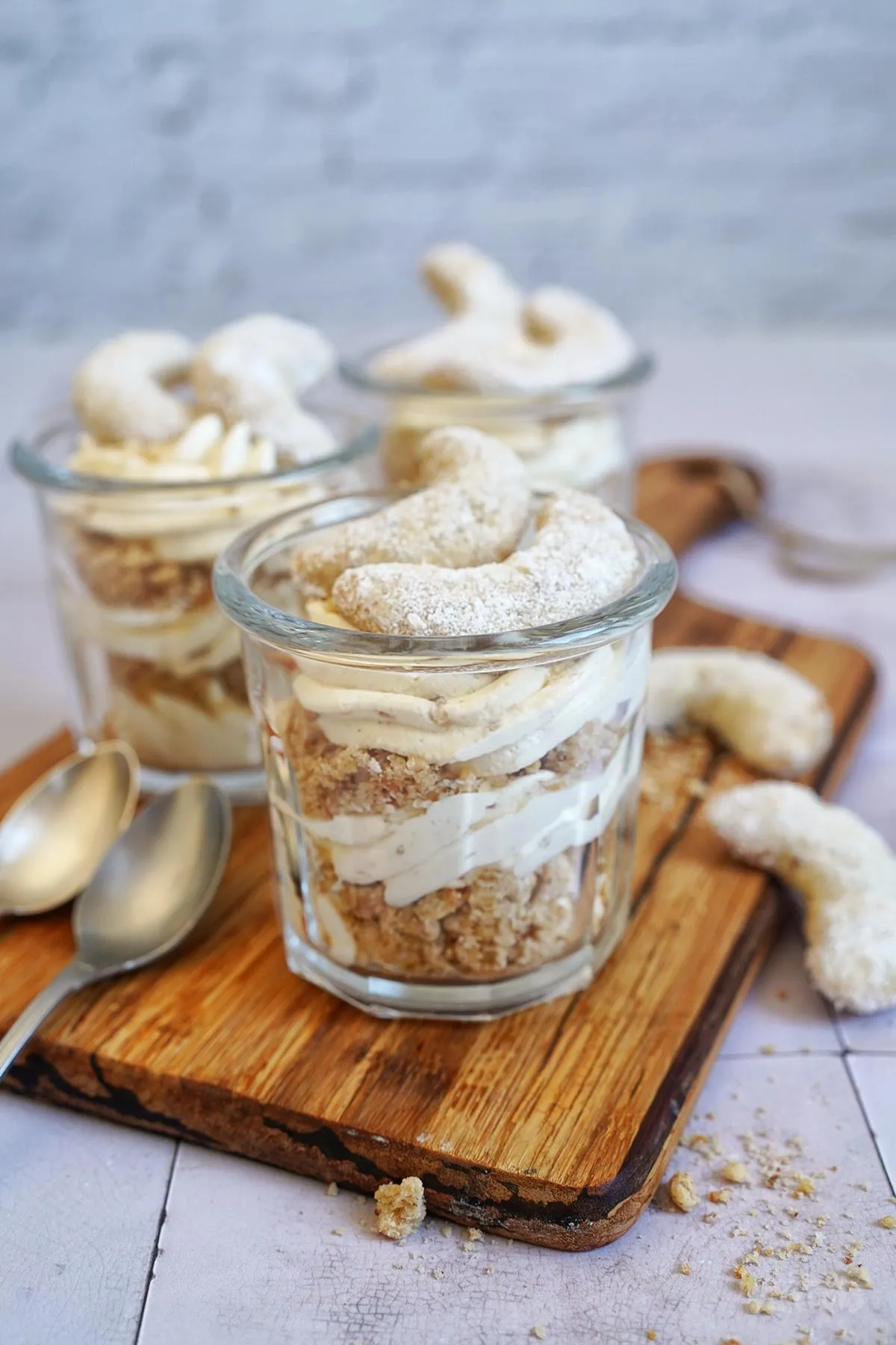 Schnelles Vanillekipferl Dessert im Glas