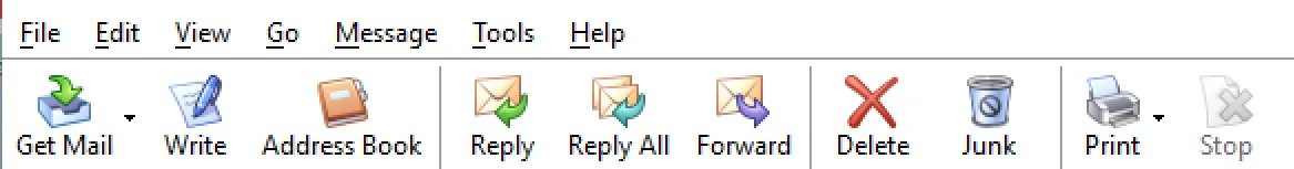 Screenshot von Thunderbird 1.0 unter Windows