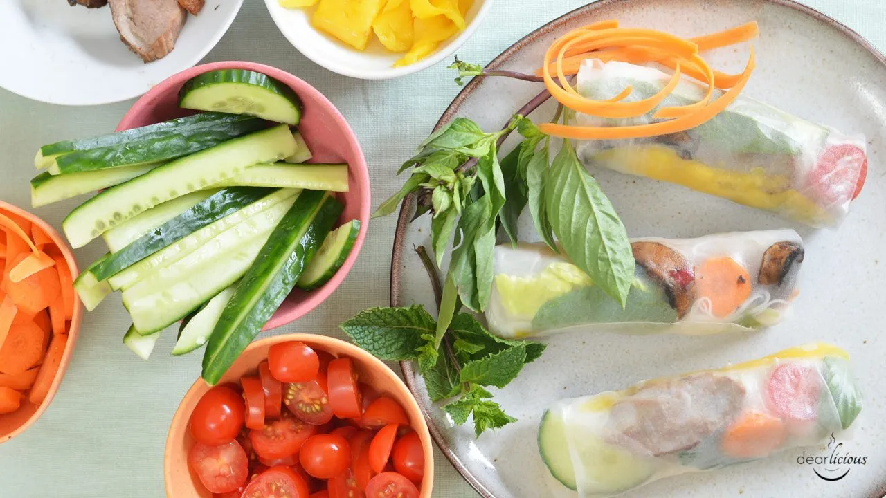 Sommerrollen mit Ente