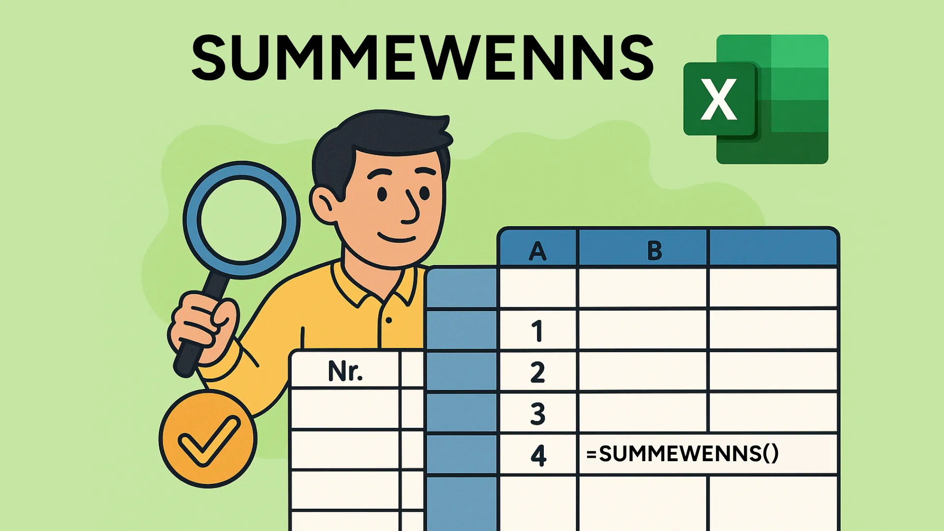 SUMMEWENNS-Funktion Beispiel