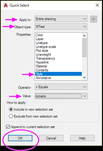 Textstile auswählen