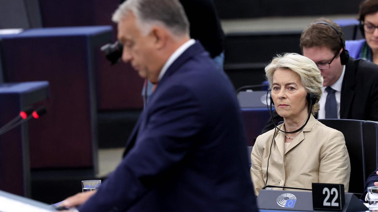Ursula von der Leyen spricht im Europäischen Parlament über die Zukunft der EU