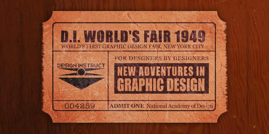 Vintage-Ticket-Stub-Design in Photoshop
