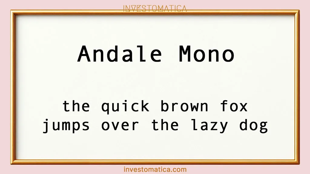 Vorschau der Schriftart Andale Mono