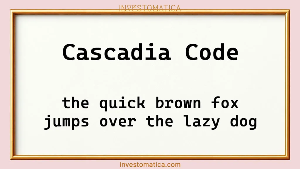 Vorschau der Schriftart Cascadia Code