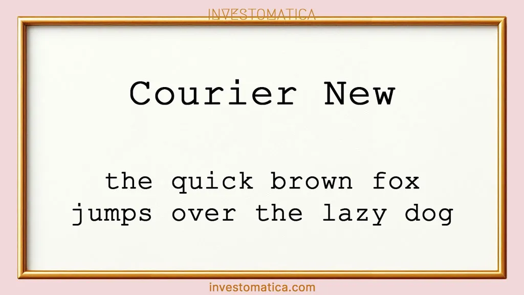 Vorschau der Schriftart Courier New