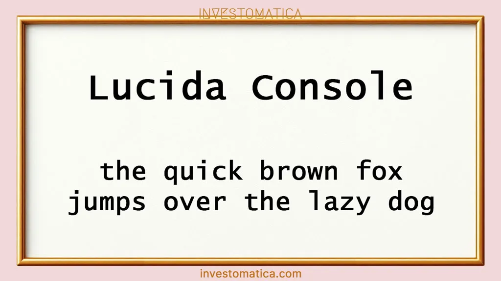 Vorschau der Schriftart Lucida Console