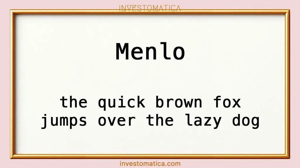 Vorschau der Schriftart Menlo