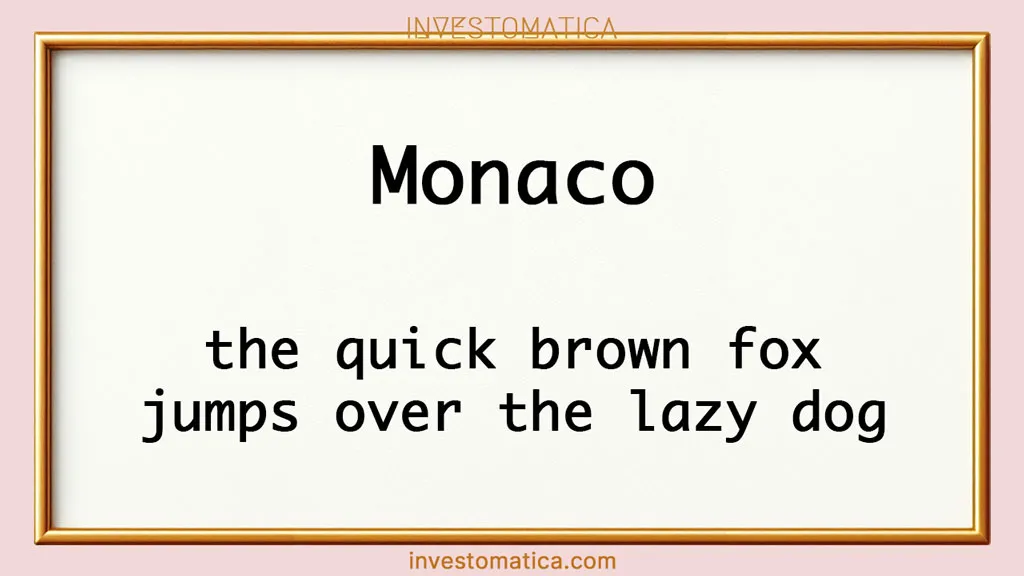 Vorschau der Schriftart Monaco