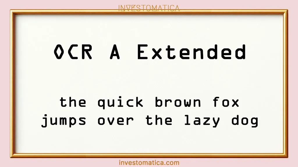 Vorschau der Schriftart OCR A Extended