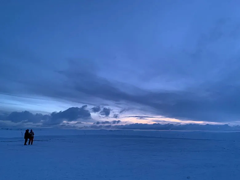 Winterlandschaft außerhalb des Nordkaps in Nordnorwegen