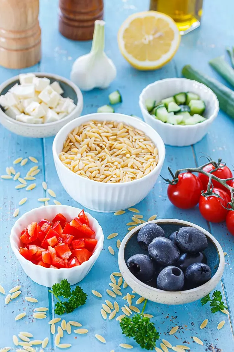 Zutaten für Kritharaki-Salat