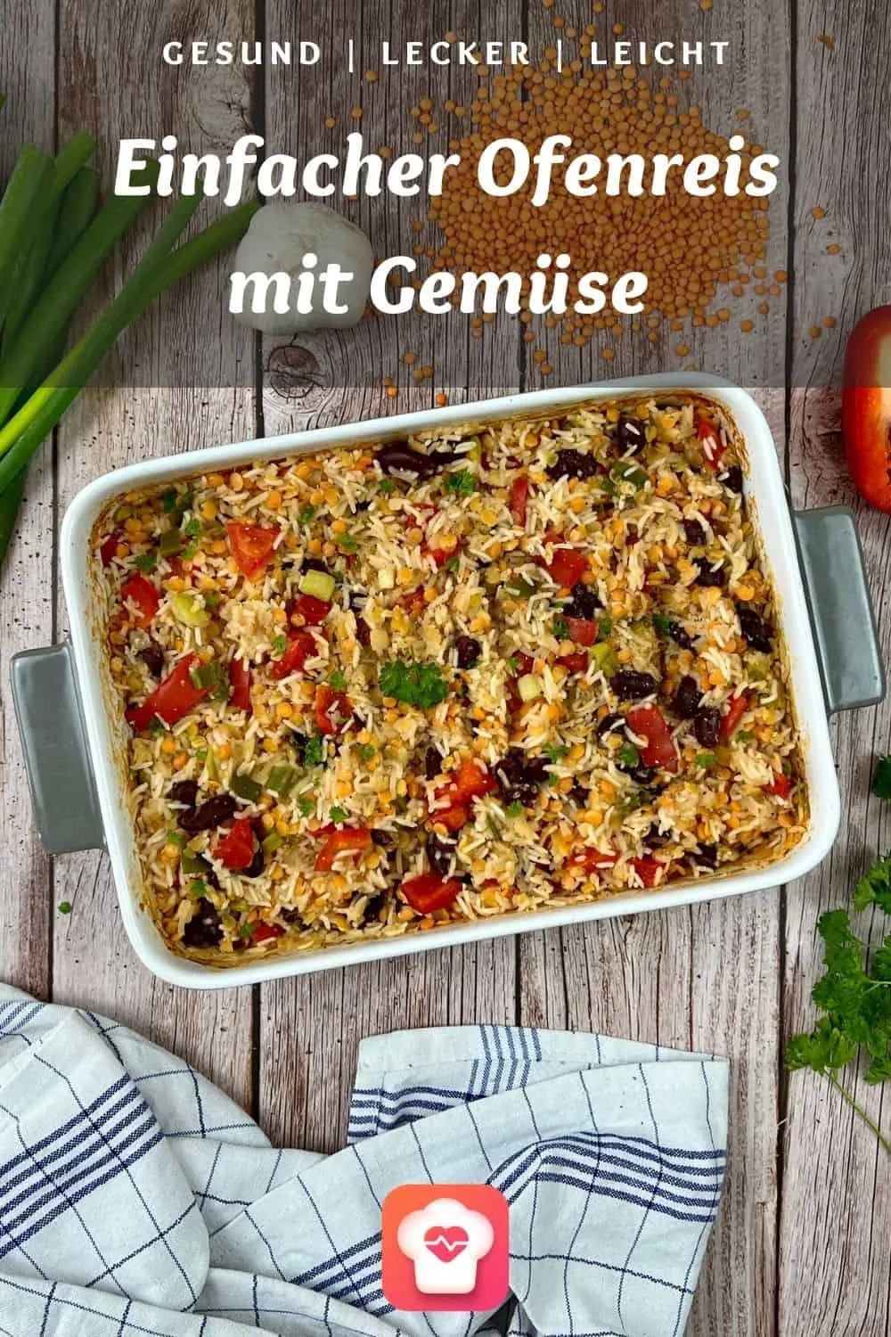 Einfacher Ofenreis mit Gemüse