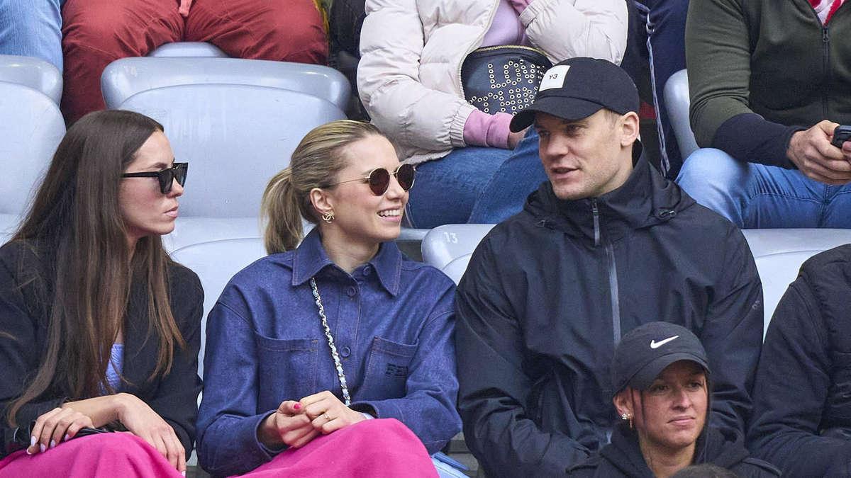Manuel Neuer nach seinem Skiunfall, mit Fokus auf den Unterschenkel, im Reha-Training