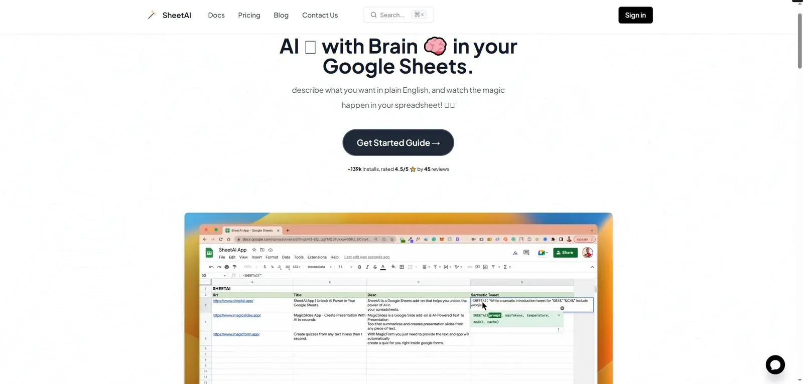 Sheet+ AI