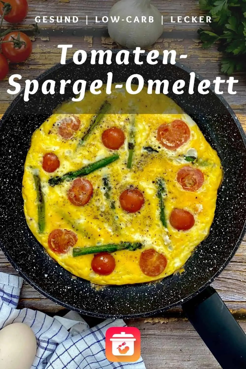 Tomaten-Spargel-Omelett